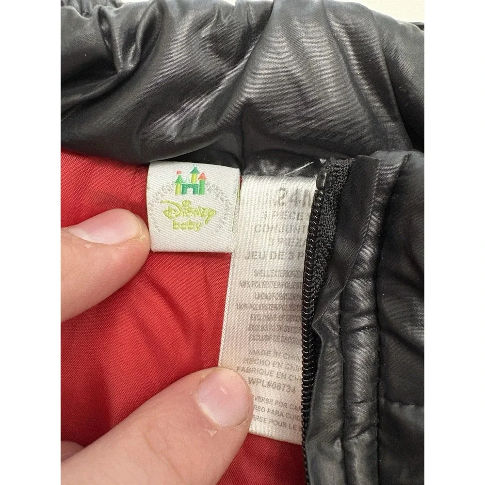 Baby Minnie Mouse Puffer Vest Black SZ 24 Months Disney
